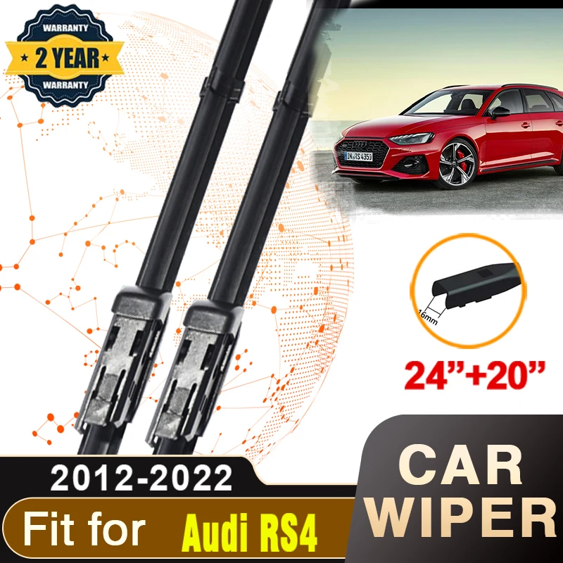 

Wipers For Audi RS4 B8 B9 8K 8W 2012~2022 Front Windscreen Premium Beam Blade Wiper Car Windscreen Wipers Car Accessories 2016