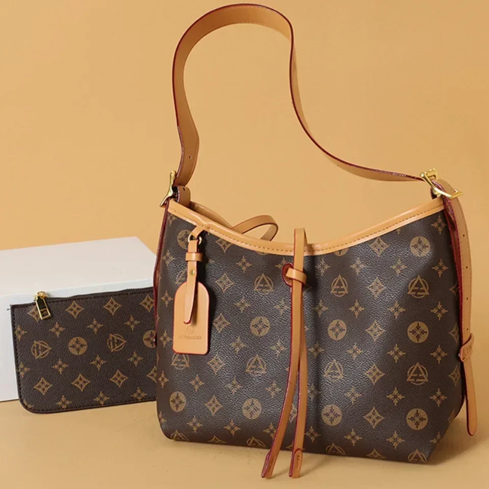 Винтажная Минималистичная модная дорожная сумка Женская объемная через плечо из