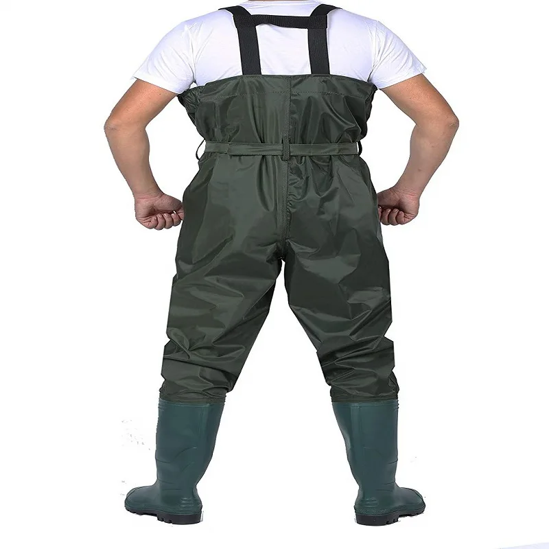 Breathable Waterproof Stocking Foot Fly Fishing Chest Waders Pant for Men and Women with Phone Case A464