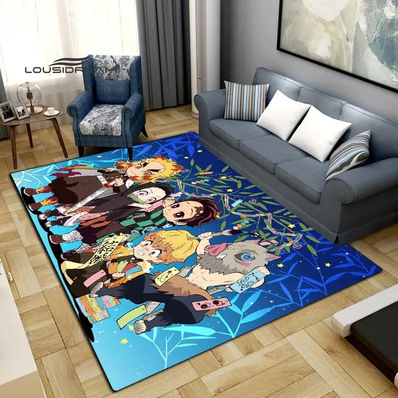 Модные коврики с 3D рисунком рассекающего демонов мягкий коврик большой площадью