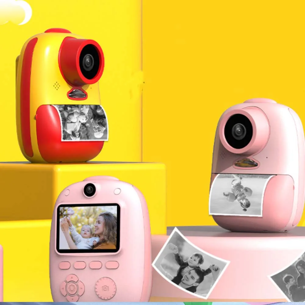 New Children Camera Instant Print Photo Digital Camera HD 1080P Video Children's Camera with Print Paper Toy Gift Kids Camera