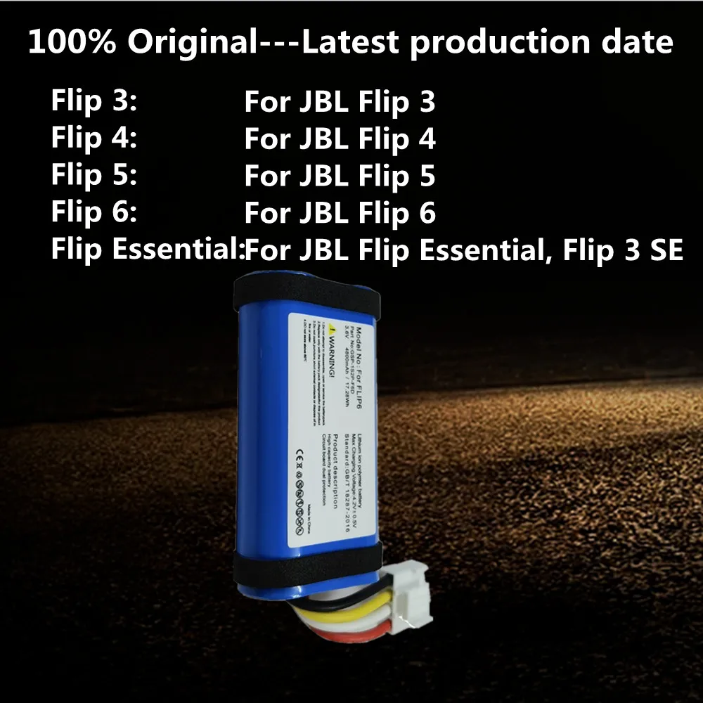 Фото Новый аккумулятор для телефона JBL Flip 4 3 6 5 Flip5 Flip4 Flip3 Flip6/Flip Essential, Flip 3 Stealth Edition 3SE Аккумуляторы для динамиков №1