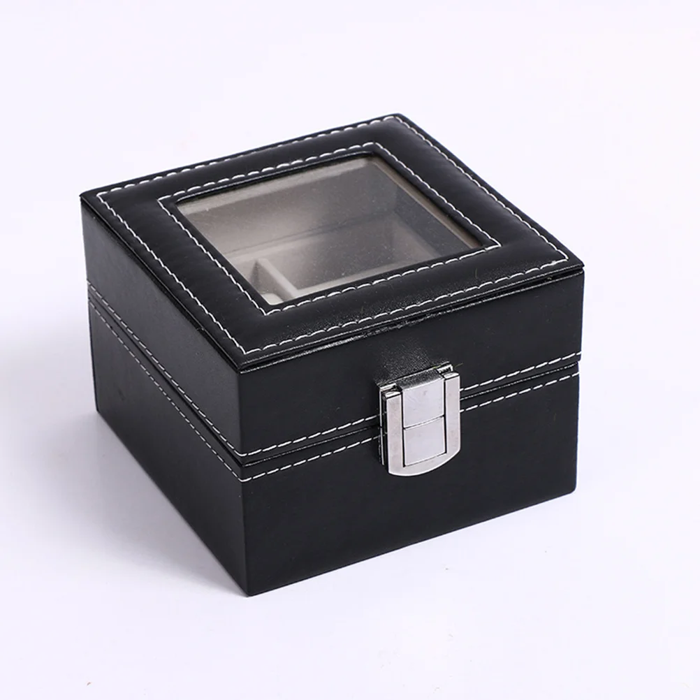 

2Grids High-End Watch Box PU Storage Wrist Watch Case Exquisite Jewelry Display Organizer Simple Classic and