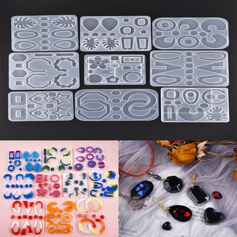 

Серьги-подвески из эпоксидного кристалла, силиконовые формы, листья, овальная форма из смолы, «сделай сам», цепочка для ключей, браслет, ювел...