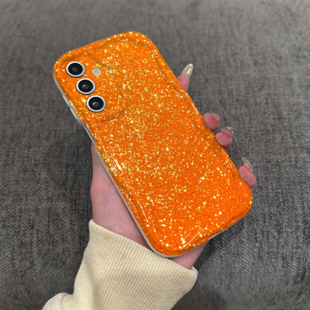 Фото Розовый блестящий чехол Feilin с эффектом волн и масляного блеска для Samsung Galaxy A56 A55 A54 A51 A25 A15 A06 A05 №3