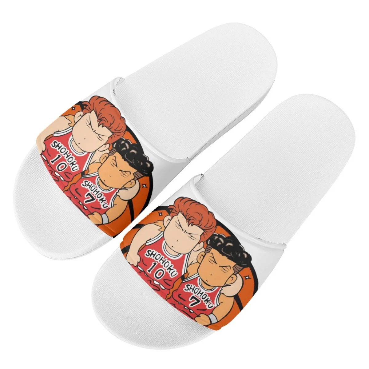 スラムダンク Slippers Indoor Casual Womens Open Toe Flats Shower Outdoor Beach Mini Q Version Cartoon Comfortable Unisex Flat Shoes