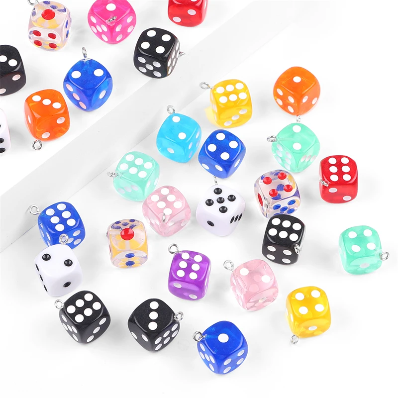 6/10 шт. 14 мм смешанные цвета очаровательные квадратные зернистые бусины для