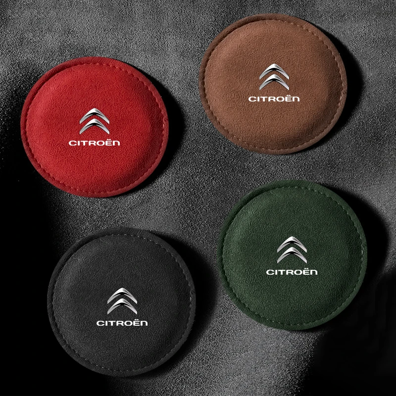 

1pcs Alcantara Car Coaster Water Cup Anti-Slip Mat for Citroen C1 C2 C3 C4 C5 C6 C8 C4L DS3 DS4 DS5 DS5LS DS6 Car Accessories