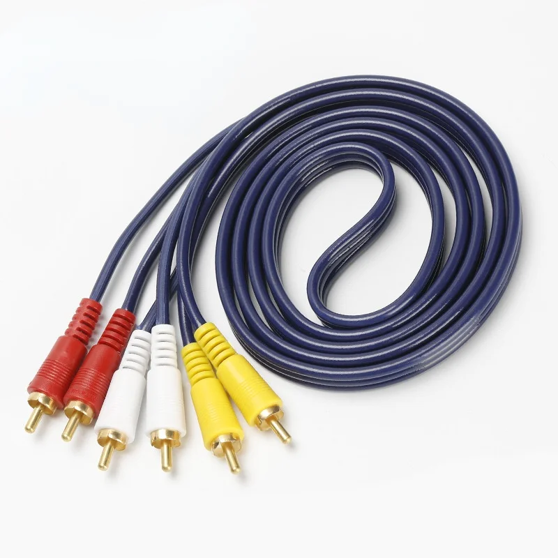 

3 RCA to 3 RCA Composite Audio Video AV Cable Cord Male to Male Plug Connect TV DVD Player Recorder and DVD Cameras