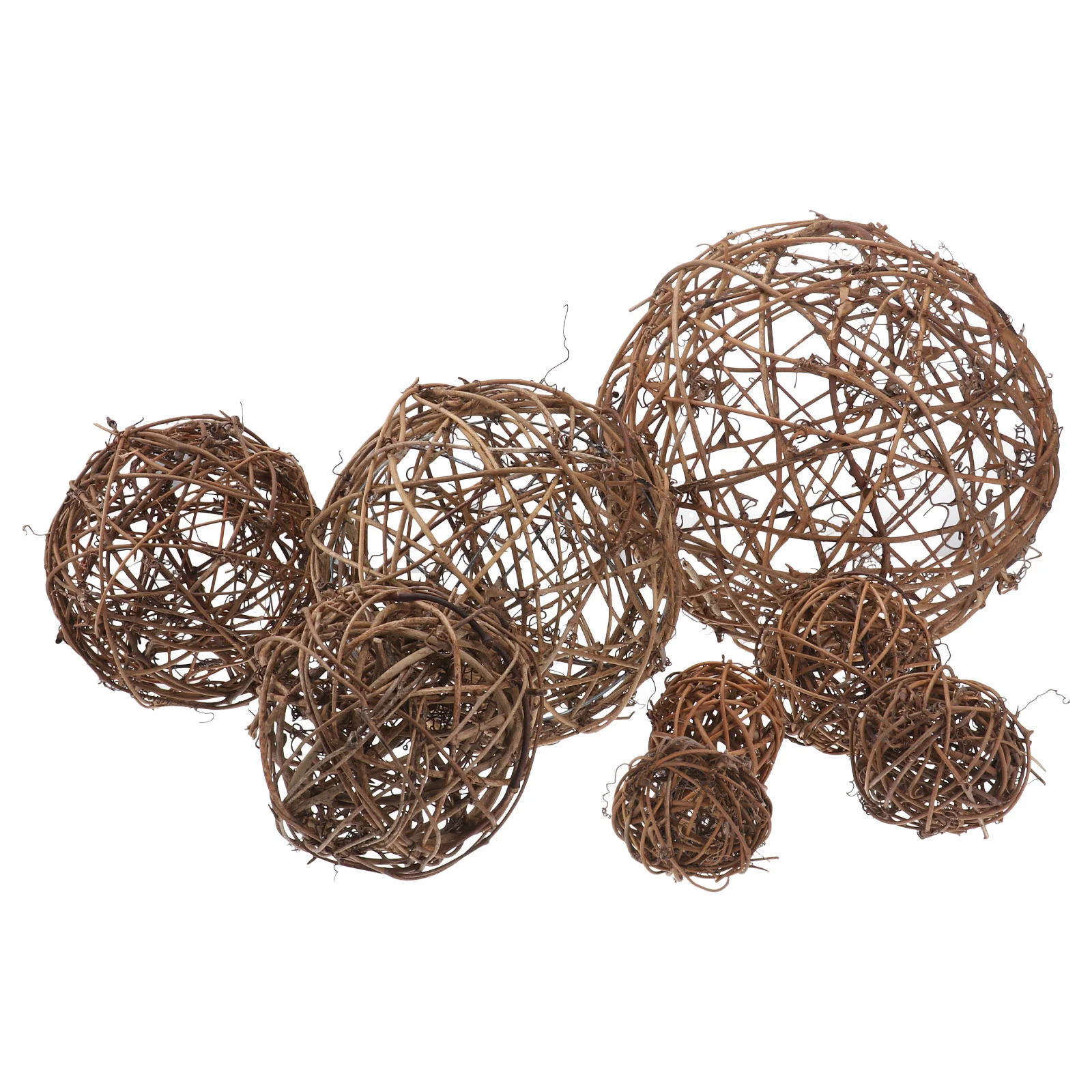 

Wedding Table Decor Rattan Balls Grapevine Natural Wicker Ornament Christmas Tree Parrot Bird Chew Garden Wall Decoration