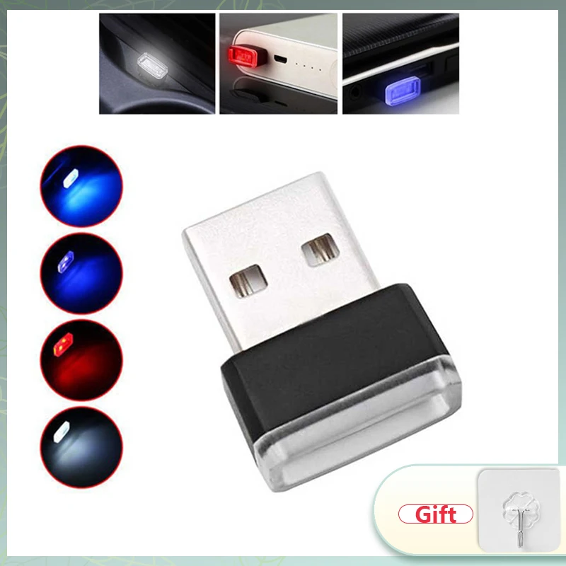

USB Light LED USB Night Light Modeling Mini Car Ambient Light Neon Interior Light Car Jewelry PC Mobile Power Charging