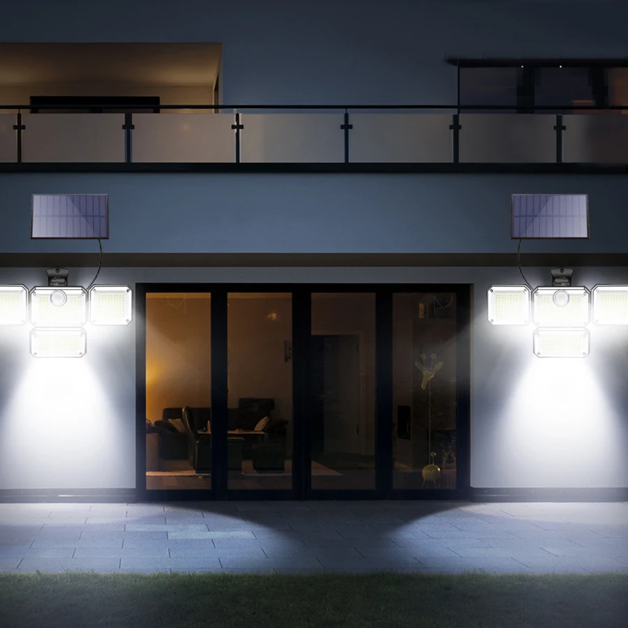 Уличный светодиодный светильник на солнечной батарее 333 водонепроницаемый