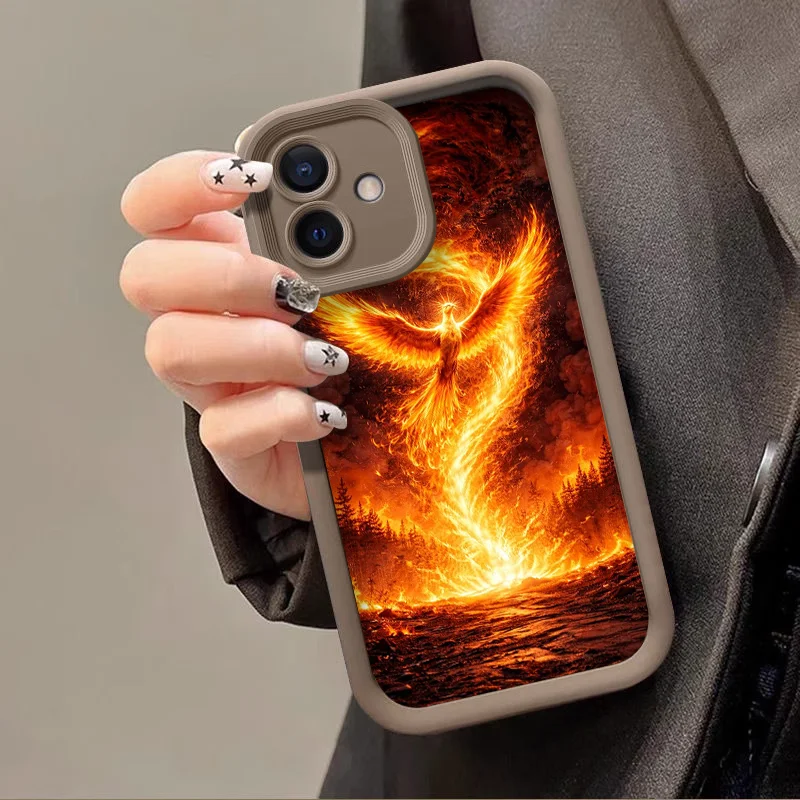 Фото Эстетичный чехол для телефона с золотым узором «Феникс» для Google Pixel 10 9 8 7 8A 7A Pro XL 9A 4G 5G, противоударный, мягкий, с защитой от падений №5