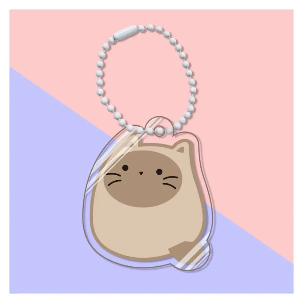 Kawaii оранжевый кот сиамский брелок ситцевый имбирь котенок кулон милый синий