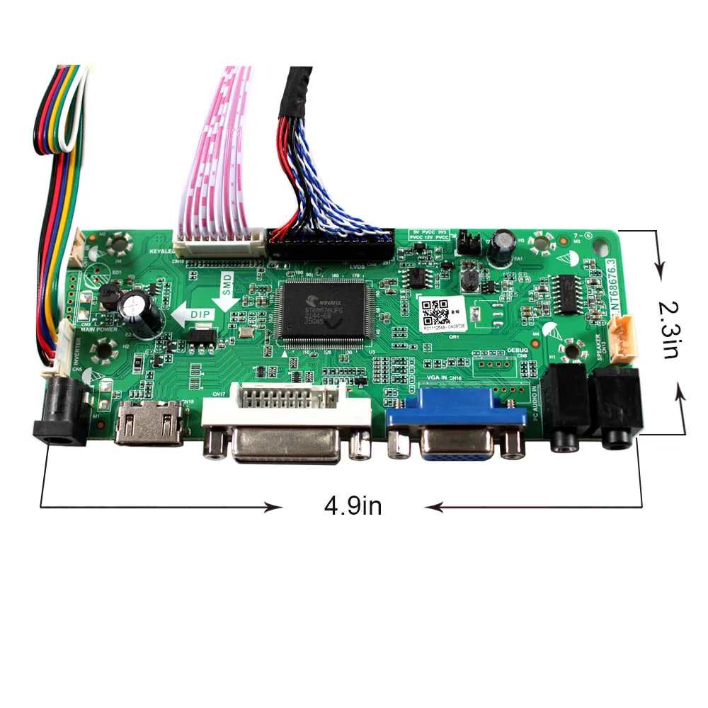 HD-MI DVI VGA плата ЖК-контроллера для 24-дюймового 1920x360 DV240FBM-NB0 ЖК-экрана