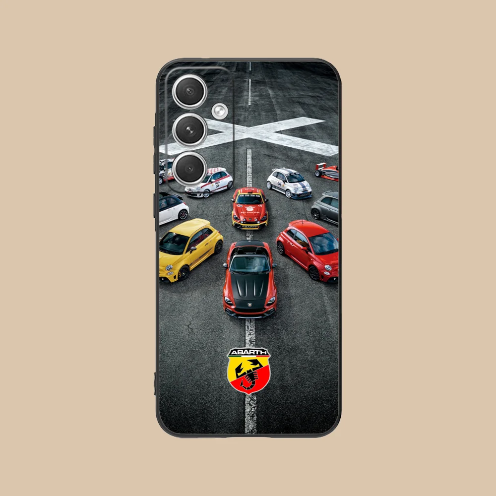 Mobile A-Abarths Phone Case for Samsung Galaxy S24 S23 S22 S21 S20 S10 S9 Plus FE Ultra Lite Black Smartphone Cover