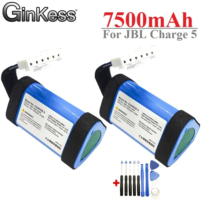 

Оригинальная запасная батарея 7500 мАч для JBL Charge 5 Charge5, Беспроводная Bluetooth-колонка, Оригинальная батарея