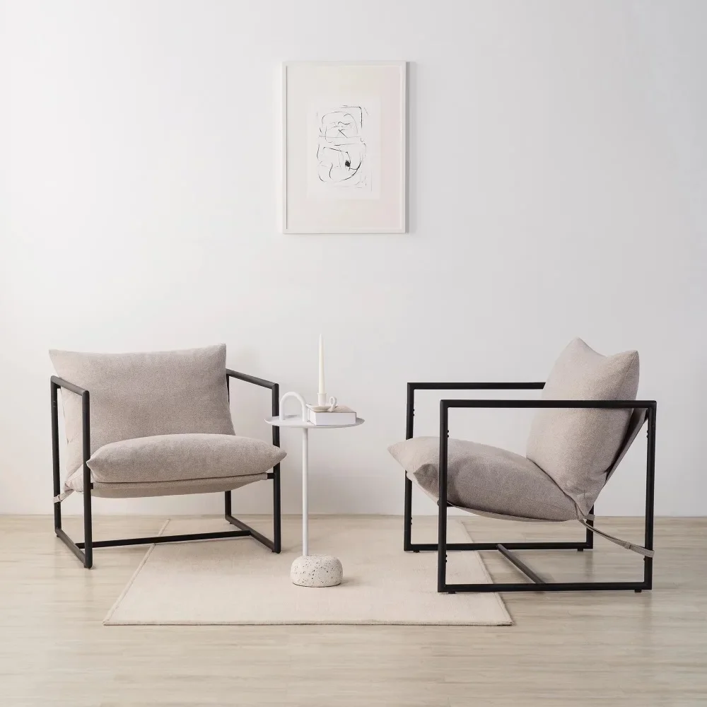 Zinus Aidan Стул с акцентом на металлическом каркасе темно-серый