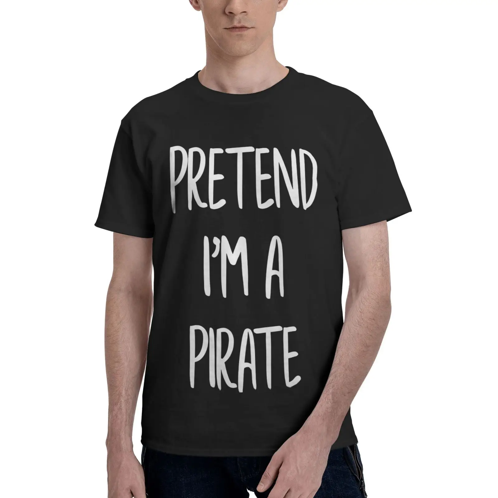 

Pretend Im A Pirate Lazy Costume Oversized T-Shirt Clothing Clothing Short Sleeve T-Shirts Tshirts For Men Vintage Top T Shirt