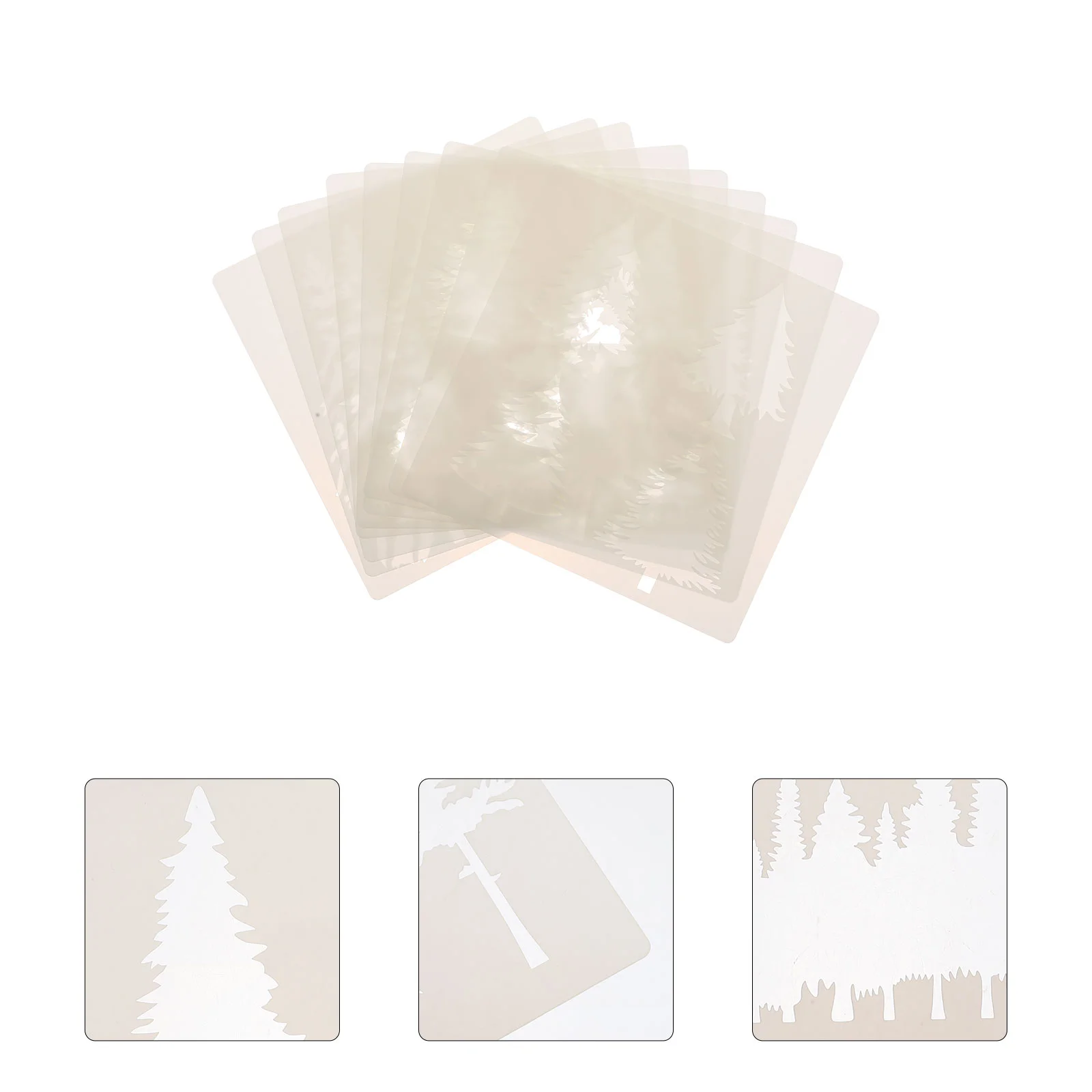 

Stencils Christmas Tree Templates Painting Template Drawing Stencil Journal Reusable Holiday Pine Reindeer Claus Kids Santa
