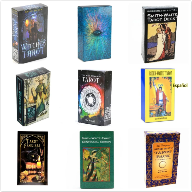 

English Tarot Oracle Cards Game Card for Divination Personal Use High Quality Tarot Deck Hot Sale Board Game Spain Party Gift