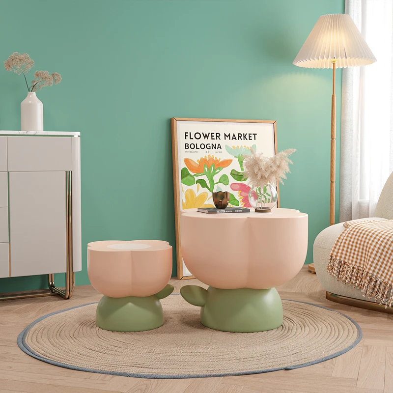 

Кофейный столик «тюльпан» в скандинавском стиле, домашний декор для гостиной, Креативные украшения, диванные боковые тумбочки, прикроватные столики, декоративная мебель