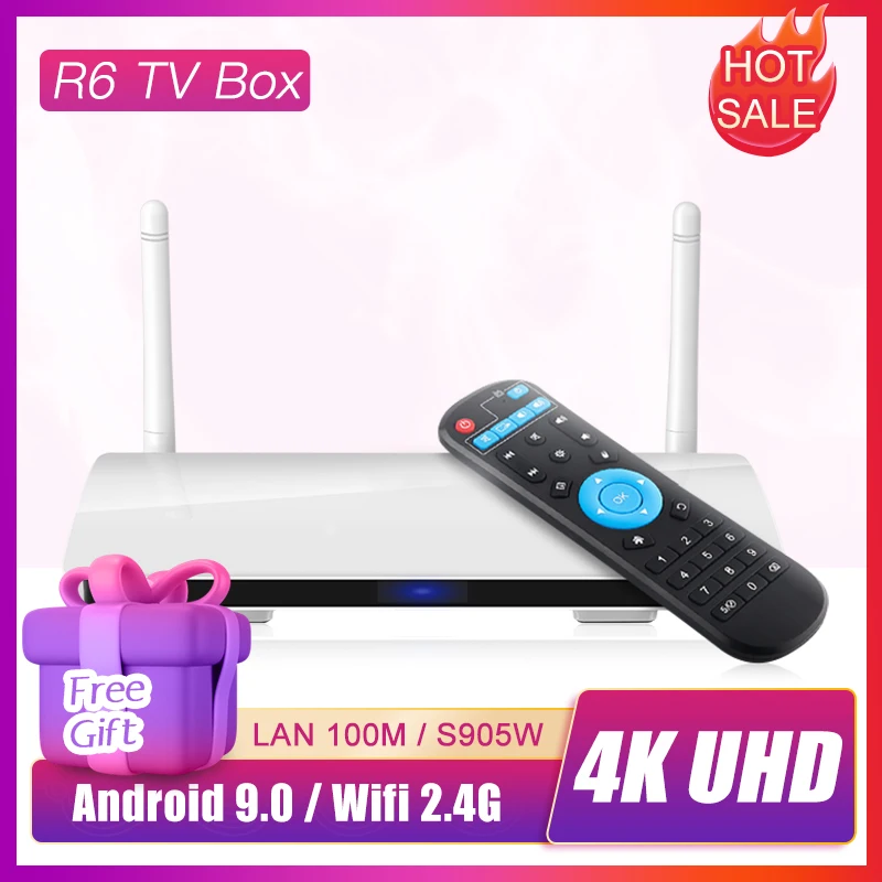 

2022 Leadcool R6 Smart Android TV BOX 2G 16G Android 9.0 4K Ultra Support 2.4G WIFI Amlogic S905W Quad Core Leadcool Set Top Box