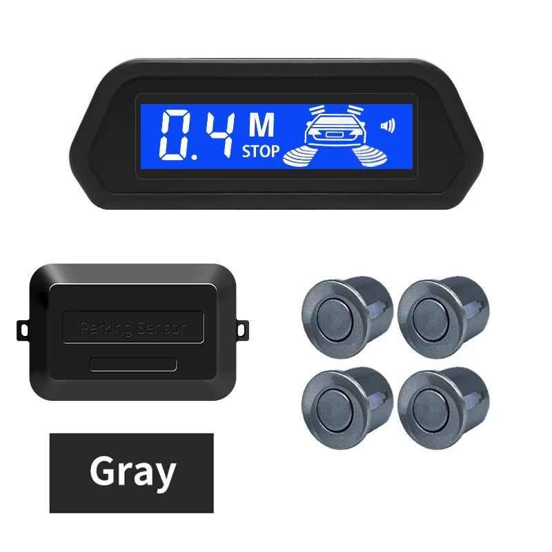 

Комплект датчиков парковки автомобиля с автопарктроником, светодиодный монитор заднего хода, 4 датчика, система радар-детектора, подсветка дисплея