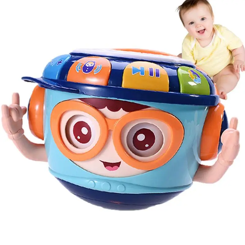 

Baby Drum Baby Instruments Colorful Rolling Drum Musical Instrument Toy For Toddlers Rhythm & Sound Learning Battery Powered