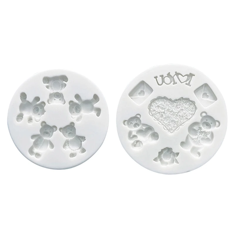 

Силиконовая форма в форме медведя в форме конверта, форма для помадки, принадлежности для выпечки «сделай сам», антипригарная