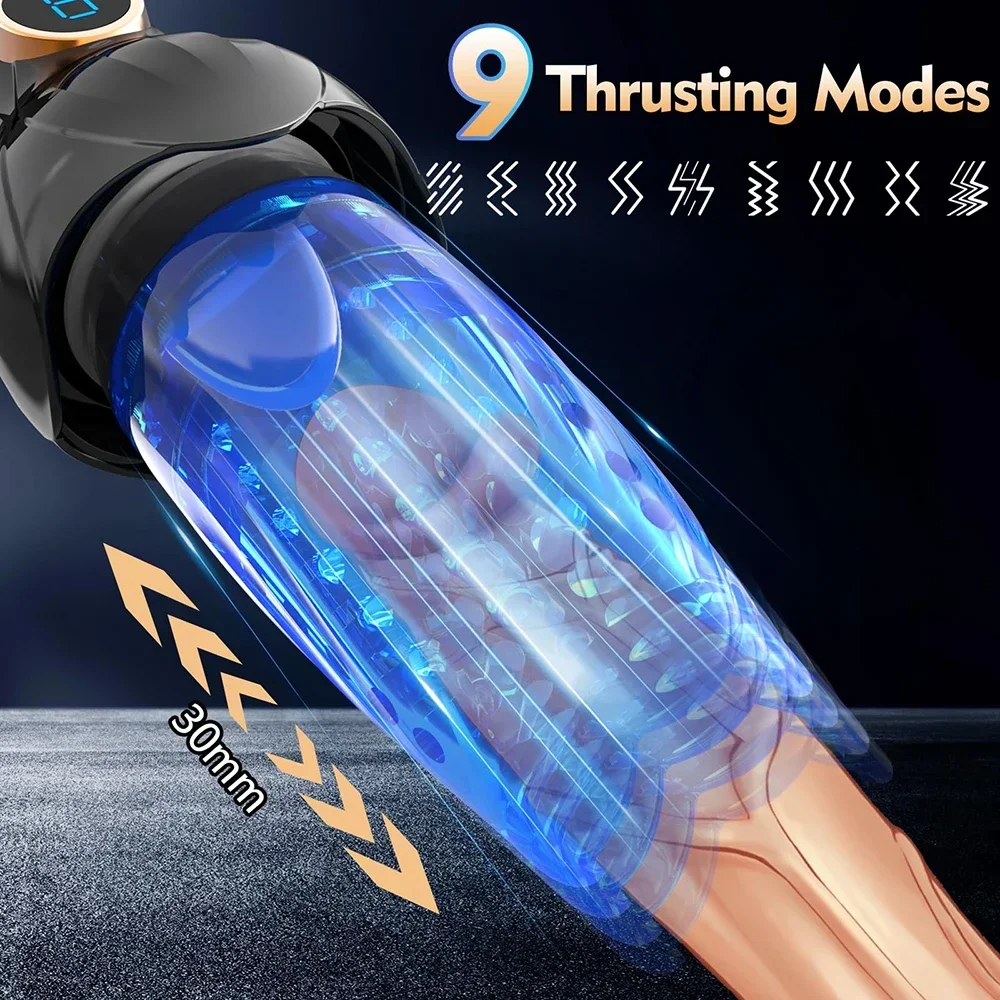 Автоматический мужской мастурбатор 9 вращающиеся режимы чашка для мастурбации