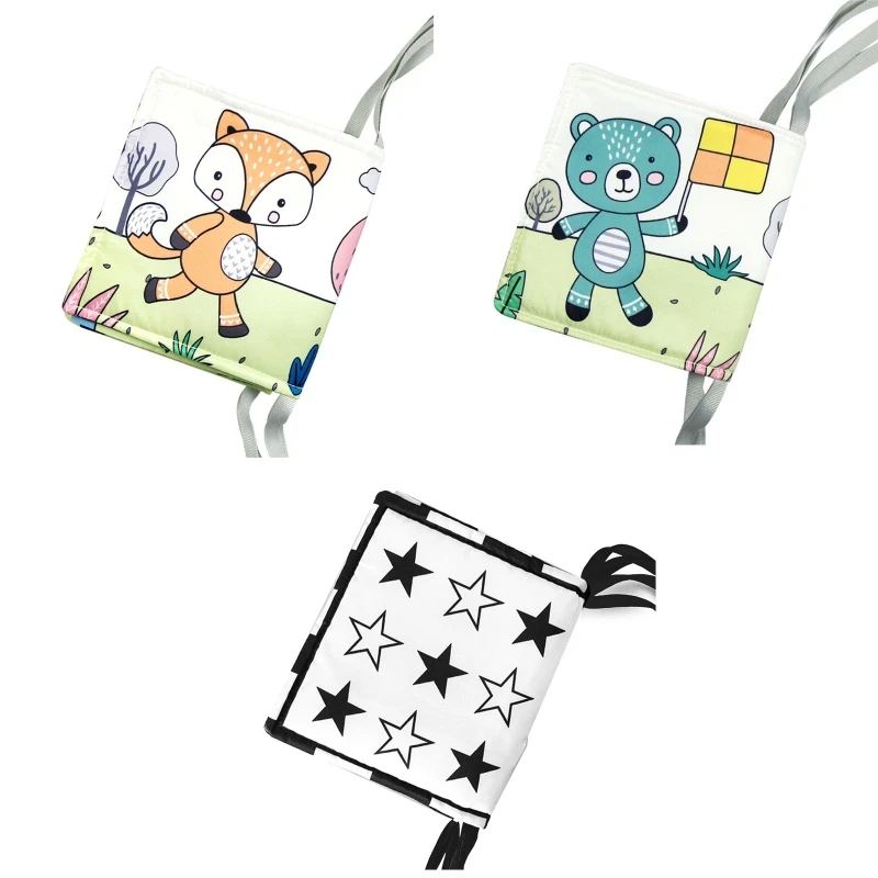 

Baby Crib Bumper Cloth Book Newborn Bed Cot Protector Book Toys Early Educational Learning Gifts