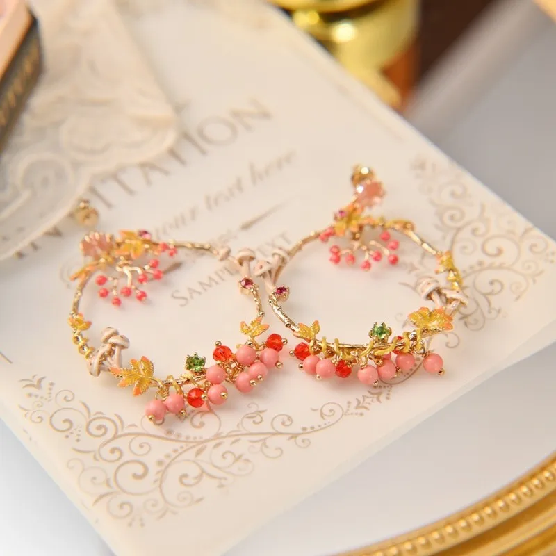 Новая модная эмалированная глазурь весенний цветущий подвески в виде грибов