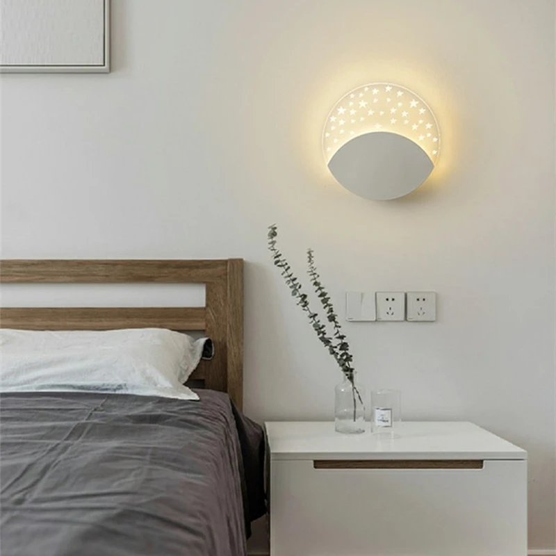 

Simple Modern Creative Children's Room Nordic Decorative Lighting Cream Style Bedside Bedroom Hotel Club Indoor Aisle Wall Lamp
