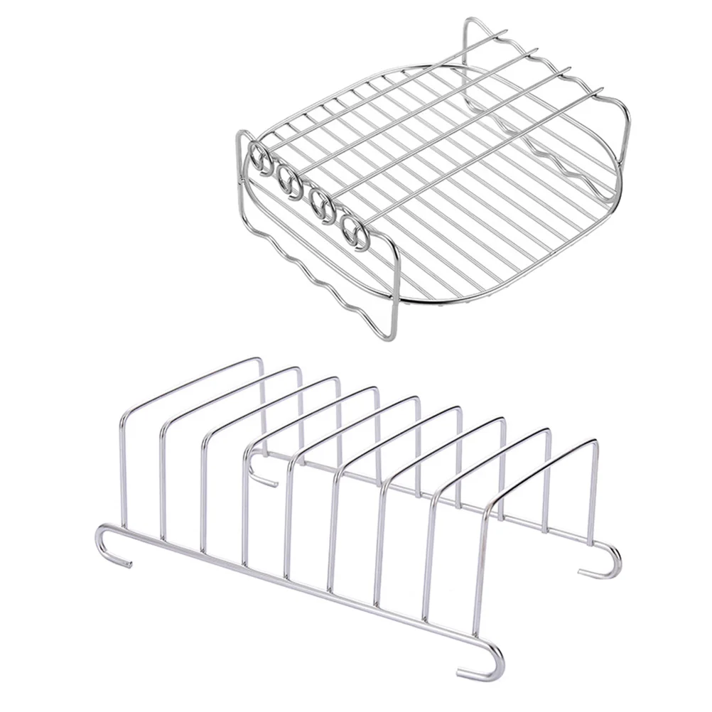 

Rack Bread Toast Fryer Air Holder Cooling Steel Stainlesssteamer Cooking Grill Steaming Round Skewer Grid Slicing Baking Egg