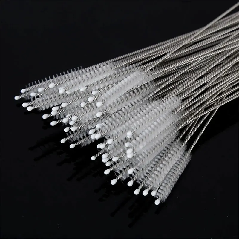 

4/10pcs Long Straw Brush Nylon Pipe Tube Cleaner Stainless Steel for Washing Glass Silicone Metal Pot Spout Mini Bottle Brush 46