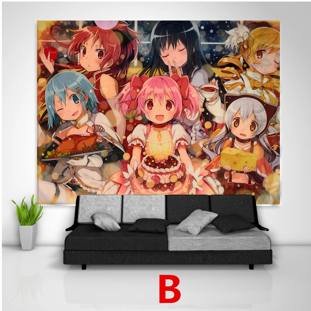 Художественный гобелен Puella Magi Madoka Magica настенные художественные плакаты с