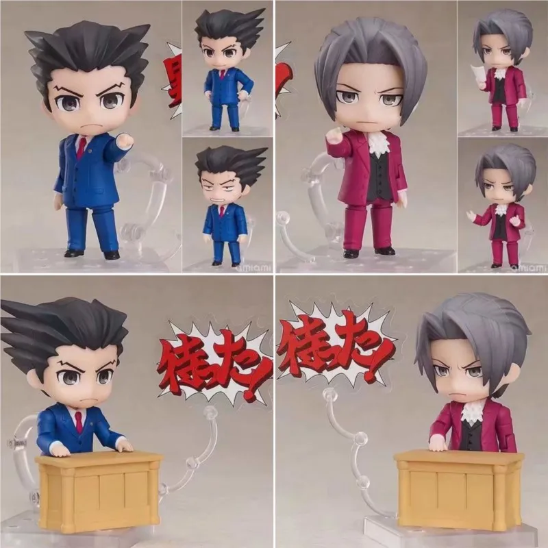 

Anime Q Version Phoenix Wright Miles Edgeworth Ace Attorney 1761 1762 Action Figure Collection Model Toy Christmas Gift For Kids