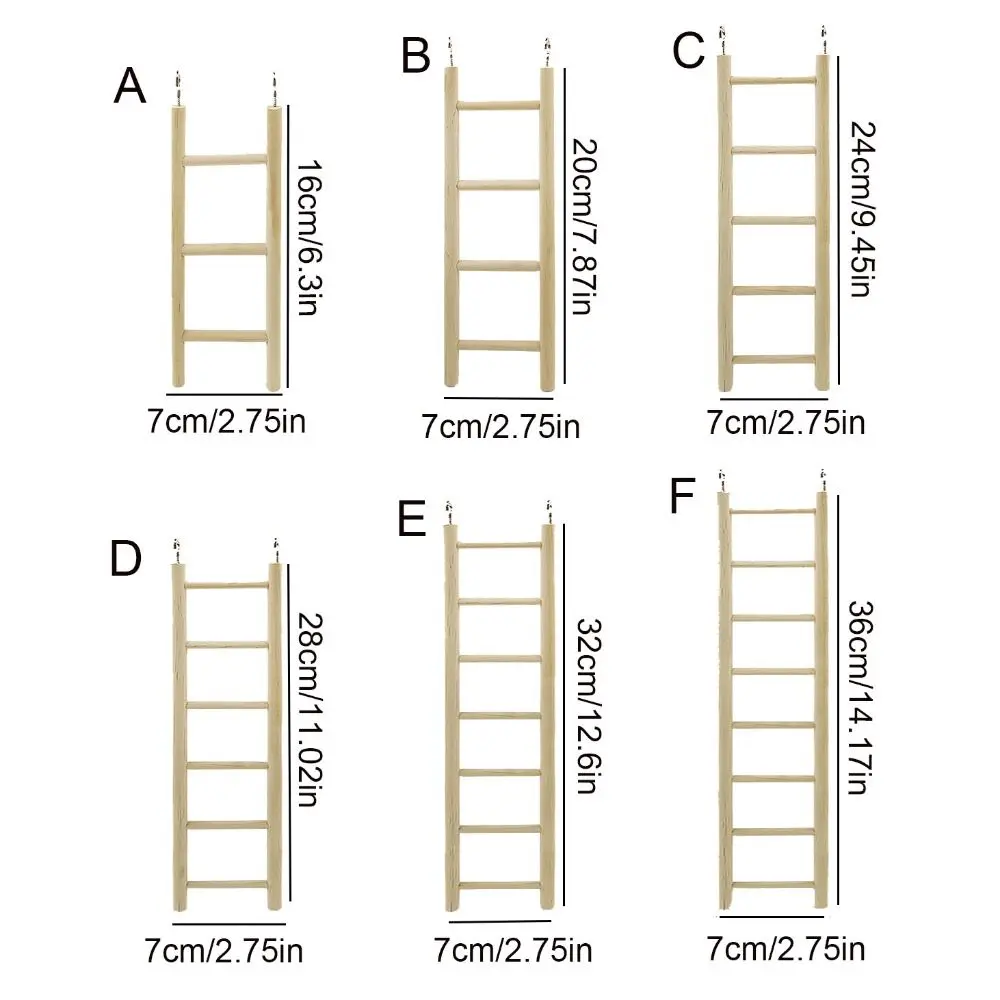 Забавная Деревянная Лестница Для Попугая С Крючками Игрушка Домашних Животных