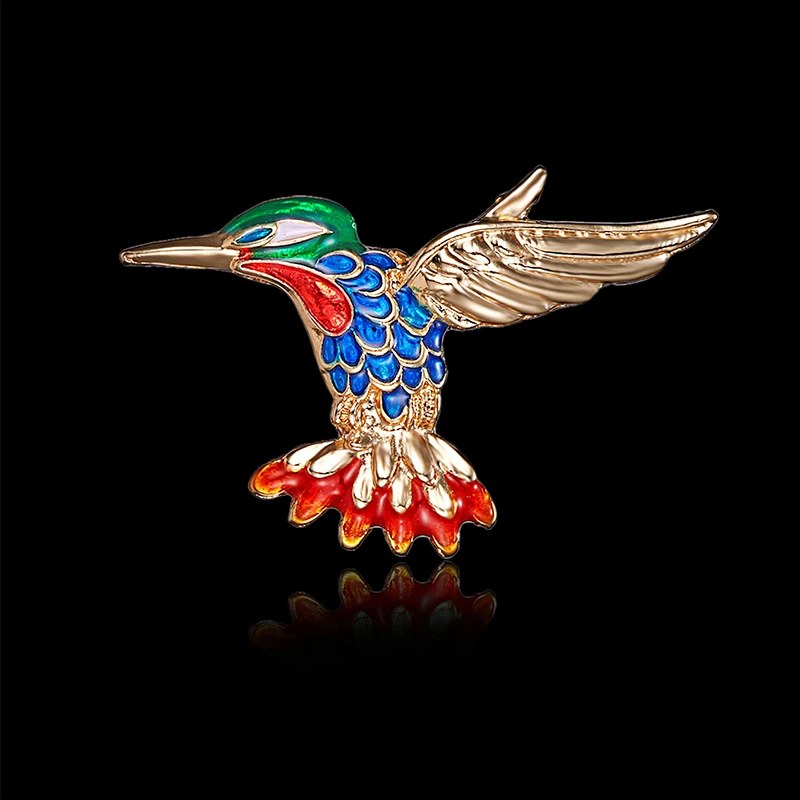 

1Pcs Animal Brooch Drip Oil Rhinestone Birdie Brooch Ornaments Corsage Pin Cute Personalized Pin