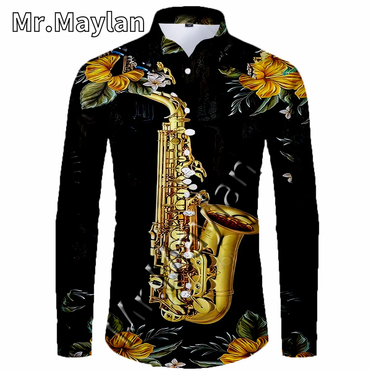 

Rock Music Jazz DJ Bar 3DPrint Beach Hawaiian Shirt Holiday Party Streetwear Long Sleeve Shirts Oversized 5XL Chemise Homme-45