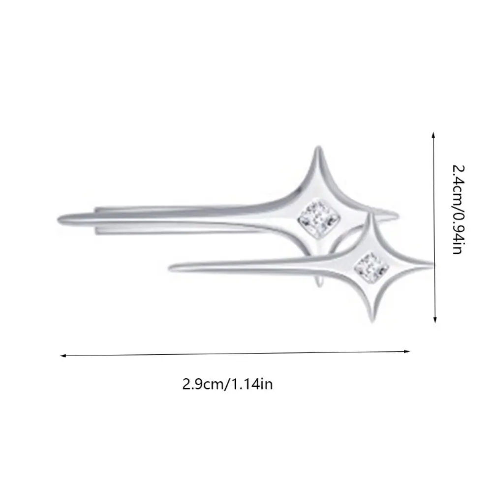 Зажим в виде утконоса металлические заколки для волос с бриллиантами серебряная