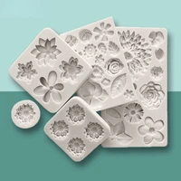 3d flower silicone mold fondant craft cake candy chocolate candy craft ice pastry baking tool diy glue mold