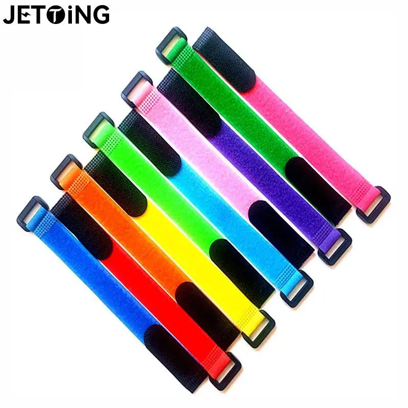 

10pcs/lot Reusable Fishing Rod Tie Holder Strap Suspenders Fastener Hook Loop Cable Cord Ties Belt Fishing Tackle Accessories