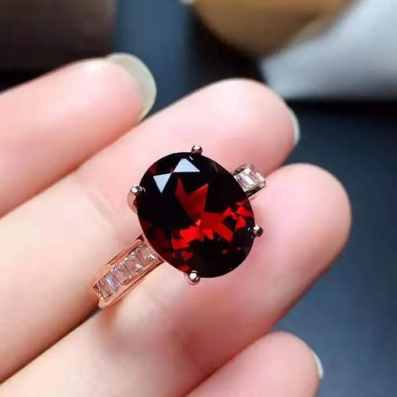 Новые Классические обручальные кольца в стиле ретро с овальным Рубином для