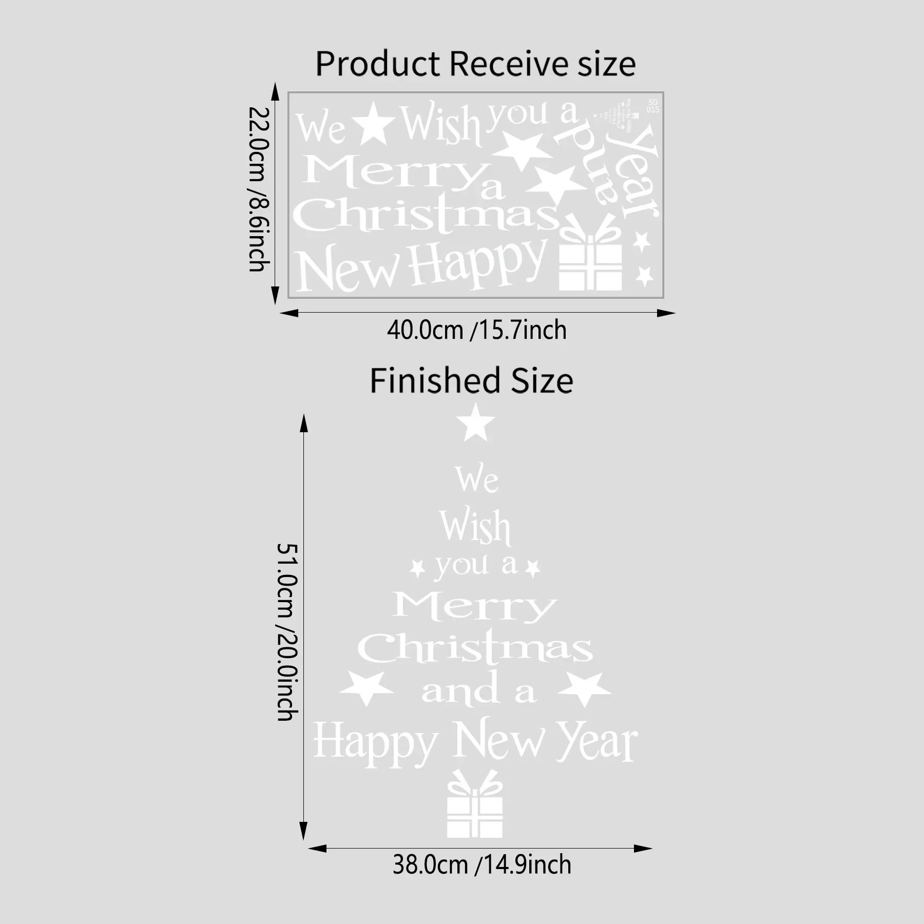 

Рождественские наклейки на окно MOONBIFFY