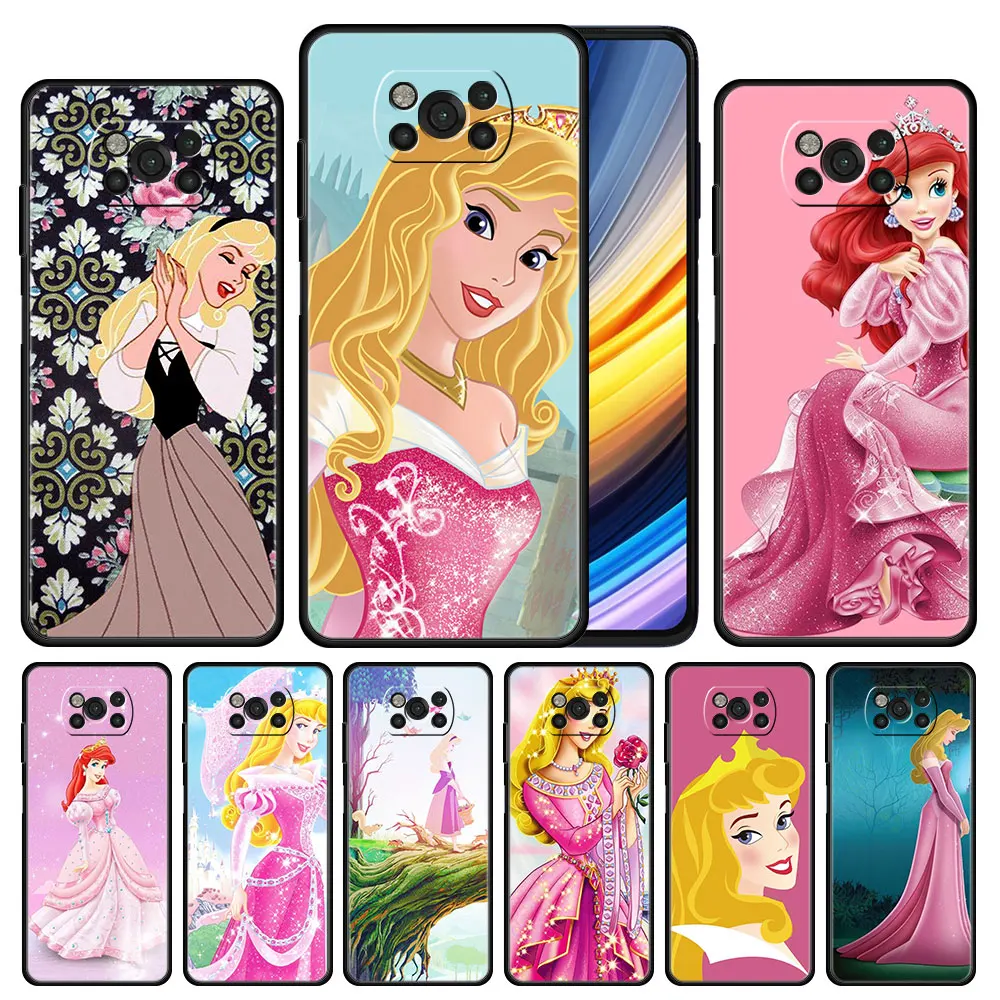 

Case Cover for Xiaomi Poco X3 X4 M3 F1 F2 F3 M3 M4 NFC Redmi K40 K40s K50 11T 12 12X Pro Cell Capinha Disney Aurora Princess