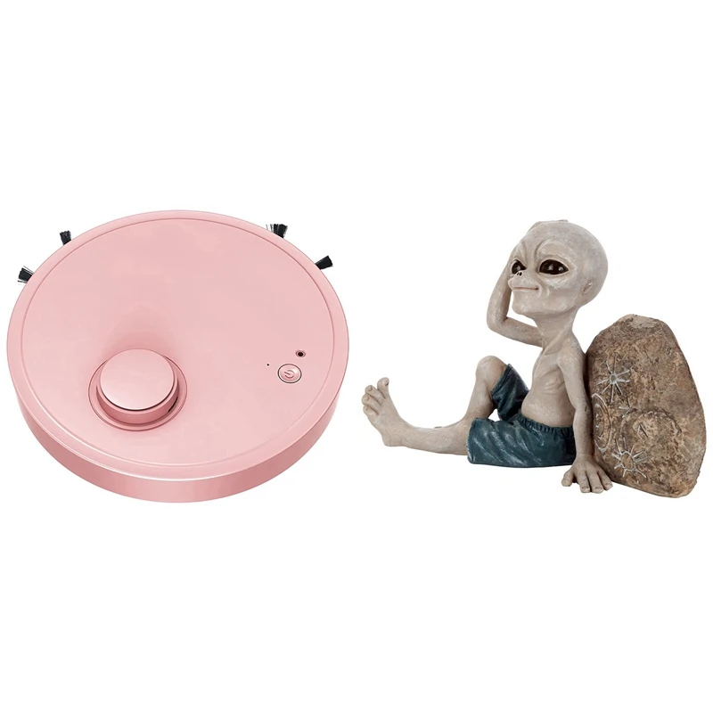 

Miniatures Outer Space Alien Touching Head Statue Resin & Robot Vacuum Cleaner With Strong 1200Pa Max Suction Mode