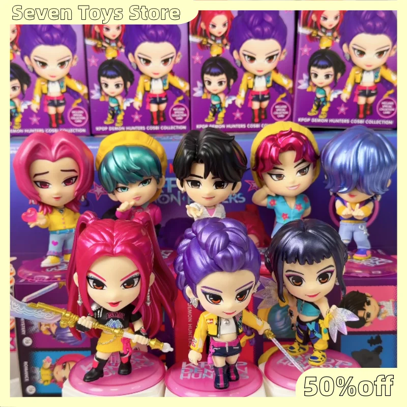Фото Оригинальная фигурка Hot Toys Cosbi Mini Bobble Head в слепой коробке: Huntr/X Kpop Demon Hunters, аниме-фигурка Derpy Crow Sussie, Mystery Box №1