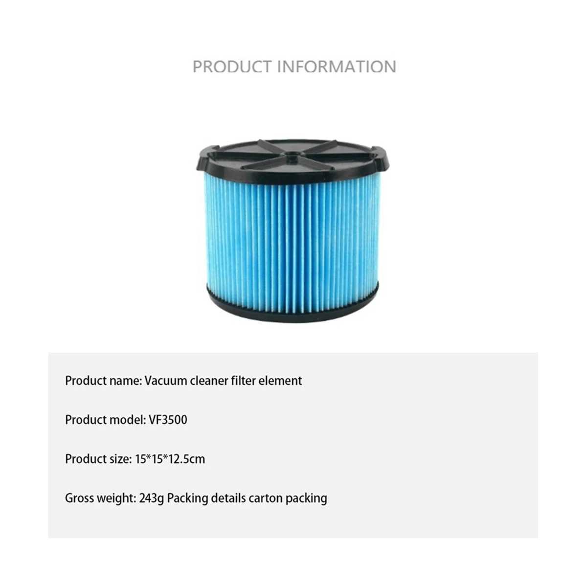 5 шт. для Ridgid 26643 VF3500 сменный 4-галлоновый портативный 3-слойный вакуумный фильтр